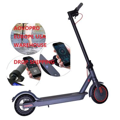 China AOVOPRO USA Warehouse Stock 10.5Ah Battery 30KM Chain Drop Shipping Double Brake 2 Wheels Unisex Adult Foldable Electric Scooter for sale