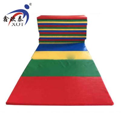 China Wholesale Customizable Size Exercise PVC Folding Gymnastics Mat Waterproof for sale