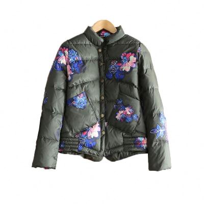 China Fashion Style Montcler Waterproof Sublimation Printing Duck Down Lightweight Jacket For Women for sale