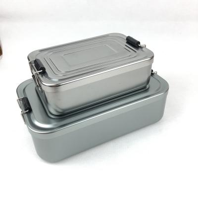 China HOT SALE Food Freshness Storage Container 1000ml Rectangle Storage Box HOT SALE Lockable Leakproof Aluminum Metal Bento Box for sale