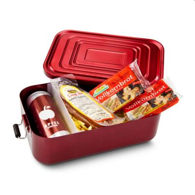 China Freshness Preservation Lunch Boxes Tiffin Lunch Box Aluminum Bento Lunch Box Outdoor Food Rising Container for sale