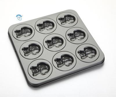 China Disposable 9 Cup 12 Cup Customized Carbon Steel Muffin Pan Customized Various Styles for sale