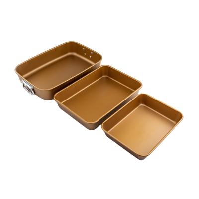 China Disposable kitchen utensils set of three pieces of three models of carbon steel roasting pan for sale