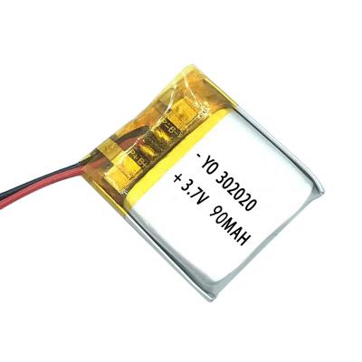 China Ultra Thin Toys 3.7v 90mah Li Polymer Battery YO-302020 Rechargeable Lithium Polymer Battery for sale