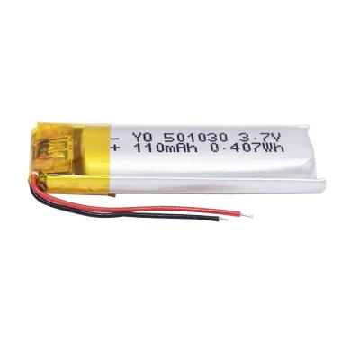 China Toys Lithium Polymer Battery 3.7v 110mah 501030 Lipo Battery For Toys for sale