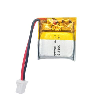 China High Quality Polymer Battery 3.7V 90mAh 501515 LiPo Rechargeable Toys Lithium Battery for sale