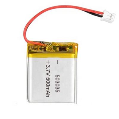 China High quality consumer electronics 503035 Li ion polymer battery 3.7v 500mah lithium polymer rechargeable battery smaller for sale