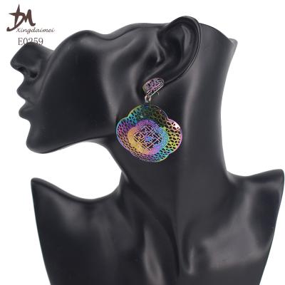 China Handmade Earring E0259 Latest Brand Colorful Wavy Drop Earrings for sale