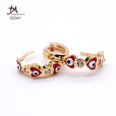 China E0341 Handmade Wholesale Zircon Eye Stud Earring Stud Earrings For Women for sale