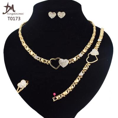 China XOXO High Quality African Jewelry Set T0173 18k Gold Plating Jewelry Set for sale