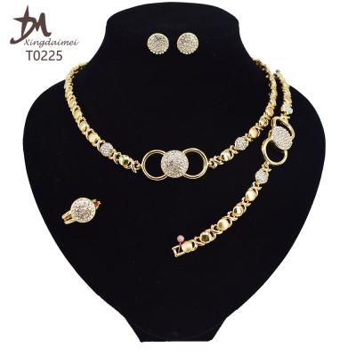 China Fashion Jewelry Set T0225 2020 High Quality 18K X O Gold Plated High Quality Jewelry Set for sale