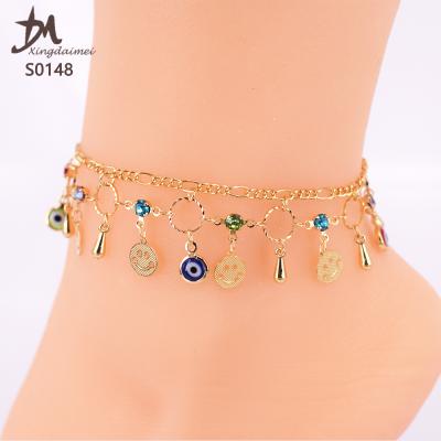 China New Design Handmade Anklets Fashion 18K Gold Women Bracelet Anklet S0122 for sale