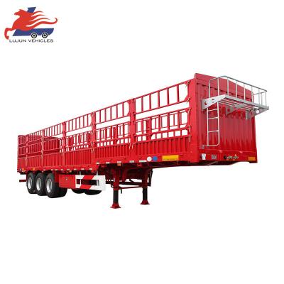 China Truck Trailer Manufacturer Wholesale 3 Axles Fence Stake Semi Trailer Cargo Transport Semi Truck For Sale for sale