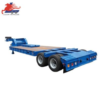 China Truck Trailer Lujun 3 axle 4 axle hydraulic system detachable gooseneck lowbed trailer lowboy semi trailer for sale for sale