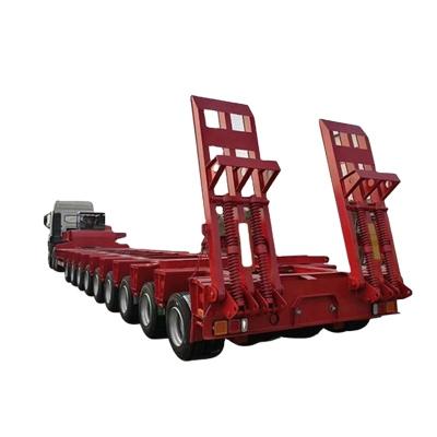 China Truck Trailer Wholesale 2 axle 20 '40' 45 'truck trailer flat 3 axle flat semi-trailer for sale