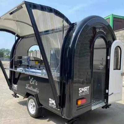 China Mobile vegetable processing plant outdoor street food trailer barbecue hot dog pizza snack cart for sale for sale