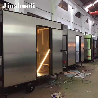 China Vegetable processing factory mobile square fast food cart luxury, customized mobile hot dog food trailer restaurant food truck for sale