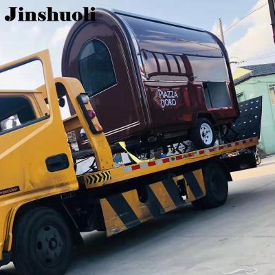 China New snack vegetable processing factory outdoor fast food trailer truck multifunctional mobile ice cream cart for sale for sale