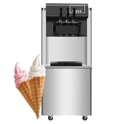 China Snack Factory Italian Soft Serve Ice Cream Making Machine Three Flavors Ice Cream Maker Machine Price for sale