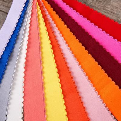 China Elastic factory sale multicolor polyester edge elastic waistband clothing strap wholesale accessories crescent elastic for sale