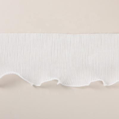 China Soft And Flexible Viable Fabric Diy Garment Accessories Diy Skirt Trim Ribbon Sewing Chiffon Double Pleated Agaric Lace For Garment for sale