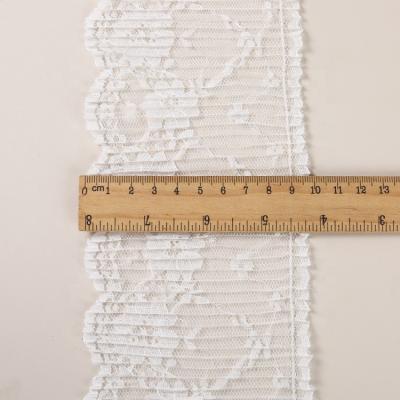 China 10cm Viable Soft And Flexible Wide Three Layers Ruffle Pleated Trim Lace Ribbon Fringe Embroidery Fabric Chiffon Fabric For Garment for sale