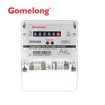 China 60hz Analog Energy Meter Single Phase Prepay Power Smart Meter for sale