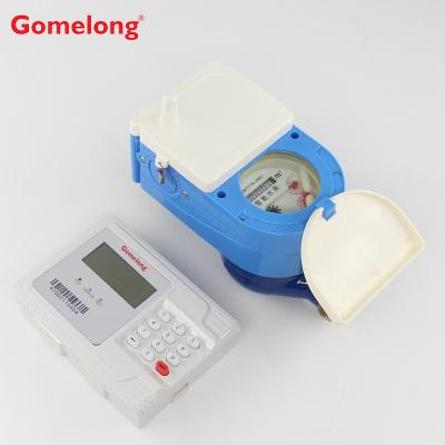 China Keypad Prepaid Water Meter RF Wireless Split Type Pulse Water Meter for sale