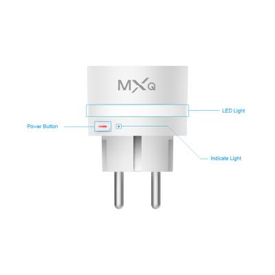 China EU Standard Smart Led Mini WiFi Smart Plug Alexa Amazon Alexa WiFi Wireless EU Life Google Home MXQ Light Tuya for sale