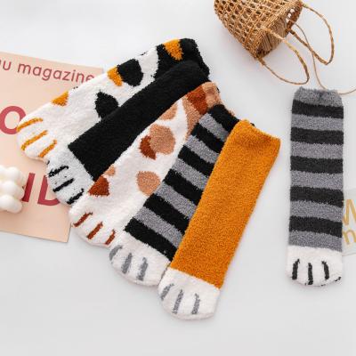 China Antibacterial hot sale 2021 winter wear women and children class indoor socks warm keep socks claws form soft breathe socks for sale