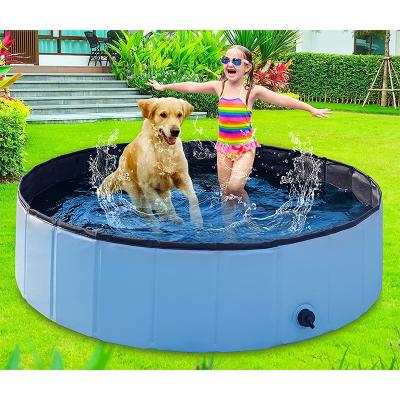 China Viable Portable Collapsible PVC Dog Swimming Pool Children Pet Folding Tub for sale