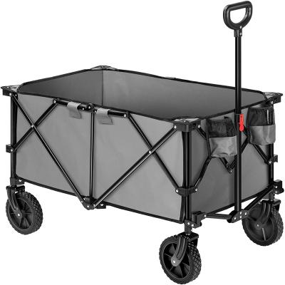 China Easy Mobile High Quality Camping Trolley Metal Trolley Foldable Picnic Basket for sale