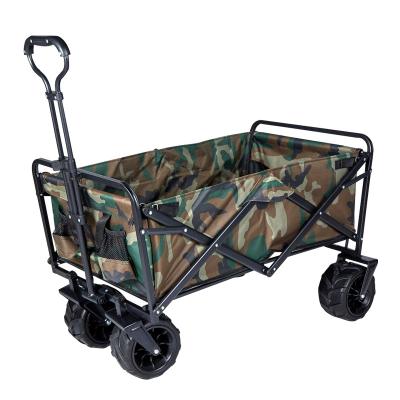 China Easy Mobile Folding Trolley Beach Cart Outdoor Park Picnic Camping Service Cart for sale