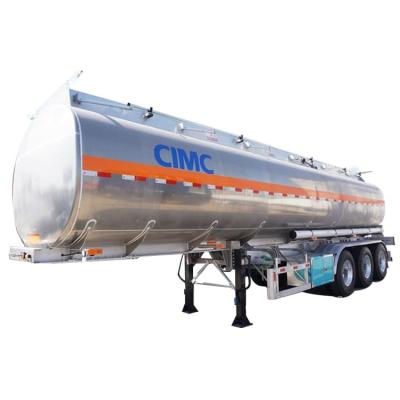 China CIMC Tri Axle 55000 Liters Aluminum Fuel Tanker Trailer for Sale In Ghana for sale