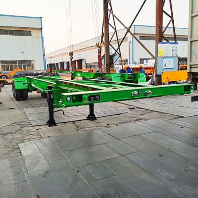 China CIMC 20FT 40F 2 Axle Container Chassis Trailer Skeletal Trailer Skeleton Semi Trailer for Sale for sale