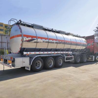 China Fuel Transport 3 Axle 46000 Liters CIMC Stainless Steel Tanker for sale