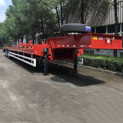 China Flat Stepped Frame CIMC 40Ft Gooseneck Lowboy Trailer for sale