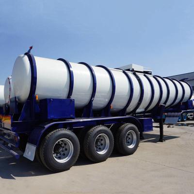 China Chemical Substances Sulfuric Tri Axle 19cbm Acid Tanker Trailer for sale