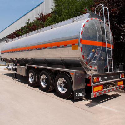 China Mechanical Suspension Gas 42cbm Aluminum Tanker Trailer for sale