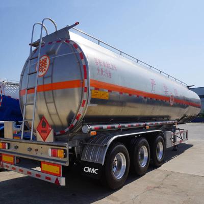 China Lightweight Fuel 3 BPW Axle 46m3 Aluminum Tanker Trailer for sale