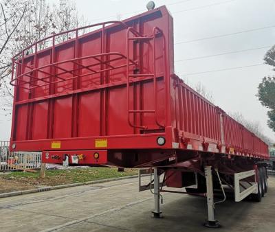 China Remolque del pie 60T Dropside del árbol 40 de la puerta posterior 3 del cargo seco en venta