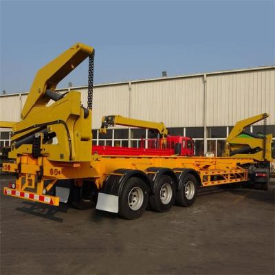 China Economical Automatic 3 Axle 37ton Container Side Loader à venda