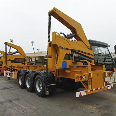 China Auto de 50 toneladas de 20Ft Triaxle que descarrega o reboque do recipiente à venda