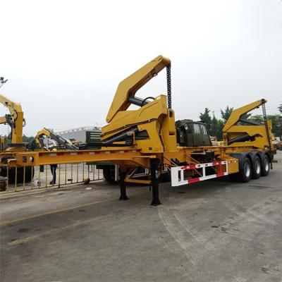 China Transportation 3 Axles CIMC Flatbed 40Ft Container Side Loader for sale