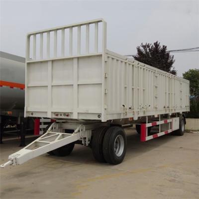 China Logistics 30 Ton Sideboard 2 Axle Truck Drawbar Trailers for sale