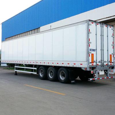 China Aluminum Alloy 50 Tons 3 Axle Dry Van Semi Trailer for sale