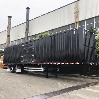 China Heavy Duty Enclosed Dry Van Box 40T 2 Axle Semi Trailer for sale