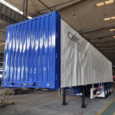 Cina Sospensione meccanica Curtainsider 3 assi CIMC Van Semi Trailer asciutto in vendita