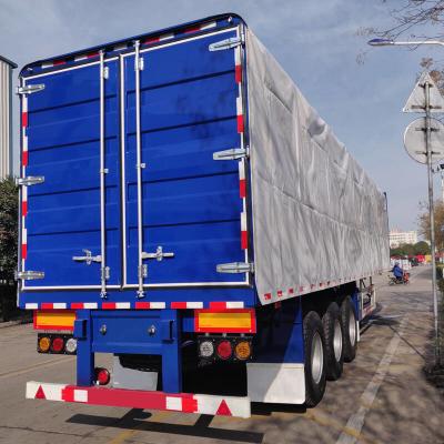 China Tri cerca Semi Trailer de Axle JOST Landing Curtain Van los 45ft en venta