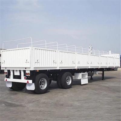 China CIMC Logistics 2 Axle Platform 60T Side Wall Semi Trailer for sale